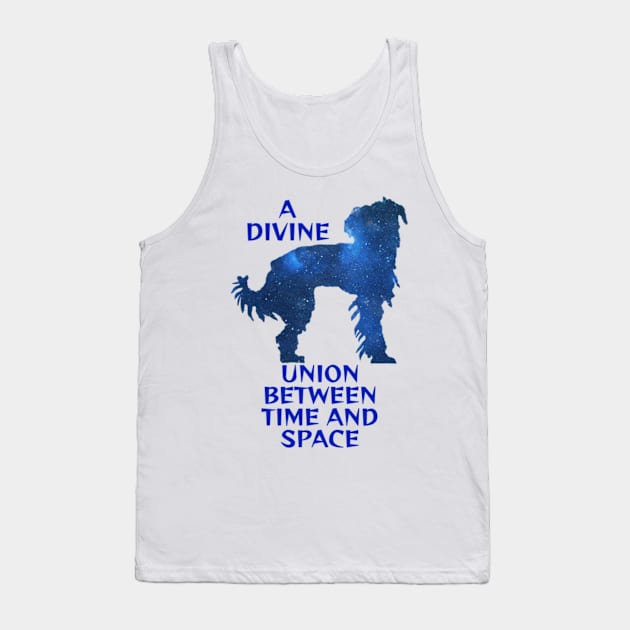 Midnight Blue Sapphire Galaxy Chinese Crested Dog - A Divine Union Between Time And Space Tank Top by Courage Today Designs